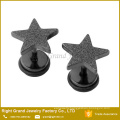 Factory Good Price Fashion Star Steel Fake Plugs Jewelry For Unisex